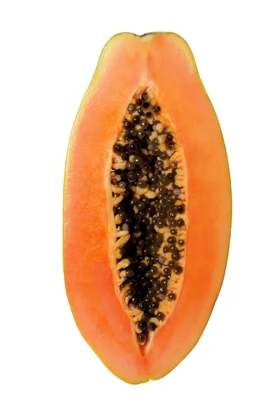 De helft van papaja Stockafbeelding
