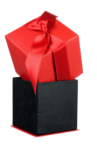 Rote Geschenkbox — Stockfoto