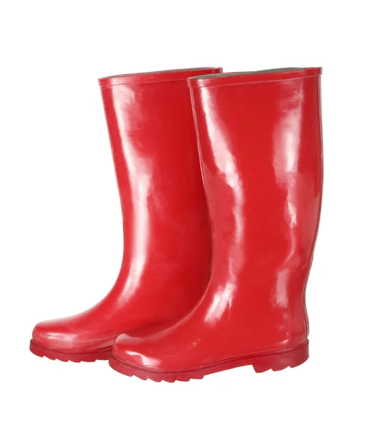 Czerwony gumboots — Zdjęcie stockowe