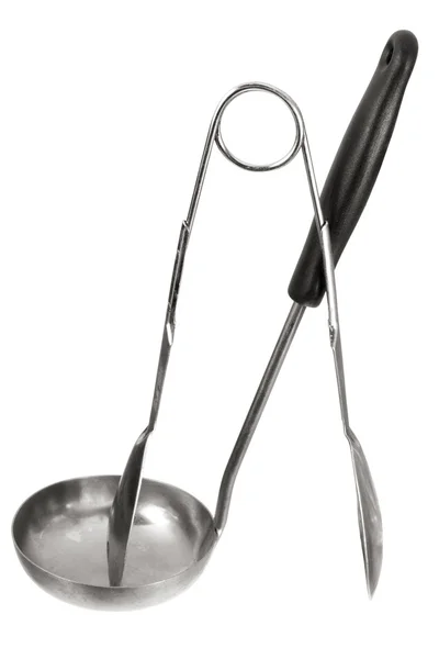 Kitchen Tongs and Ladle — Stock Photo, Image