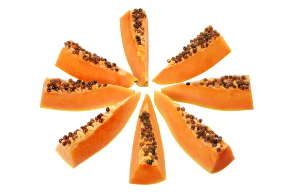Rebanadas de papaya —  Fotos de Stock