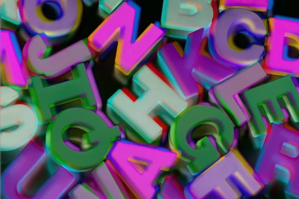 Plastic Alphabets — Stock Photo, Image