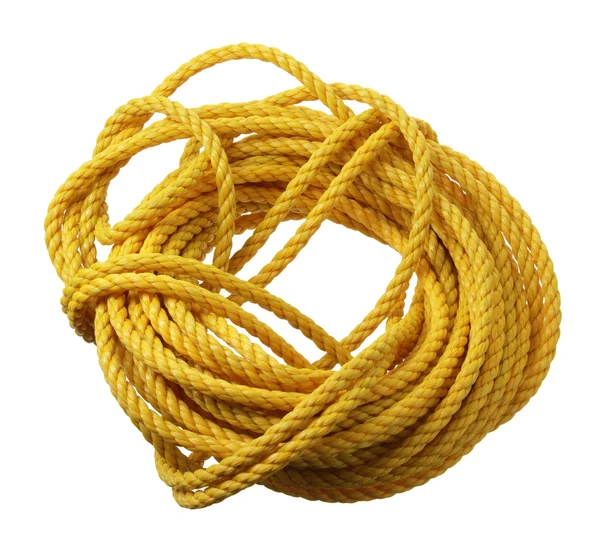 Bundle of Rope on White Background — Stock Photo, Image