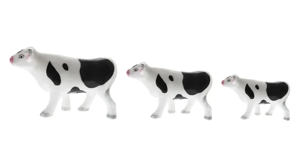 Figurinas de vaca de porcelana — Fotografia de Stock