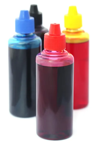 Printer ink bottles — Stock Photo, Image