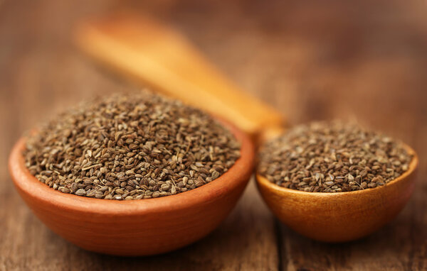 Close up of Ajwain seeds