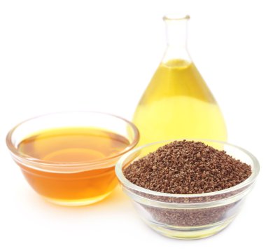 Ajwain seeds with essential oil clipart