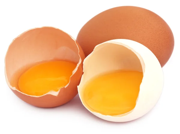 Nahaufnahme von zerbrochenen Eiern — Stockfoto
