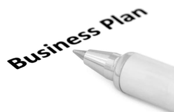 Plan d'affaires rédigé dans un document — Photo