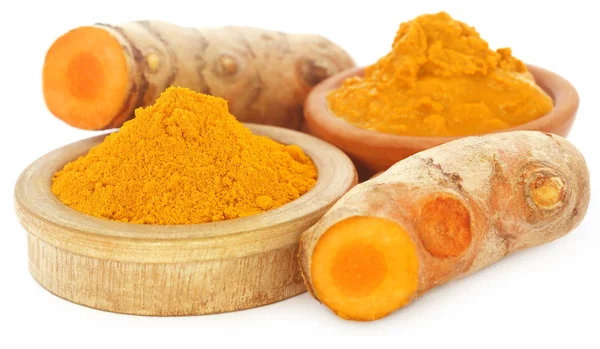 Mashed with whole turmeric — Stock Photo, Image