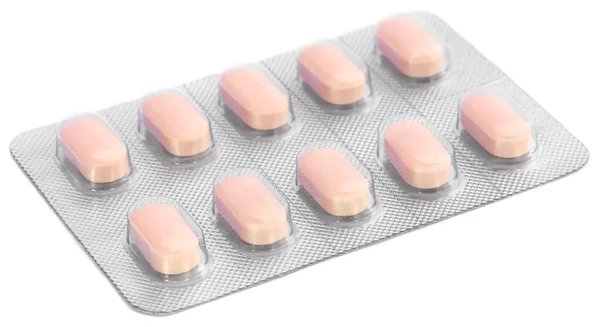 Tabletten im Streifen — Stockfoto