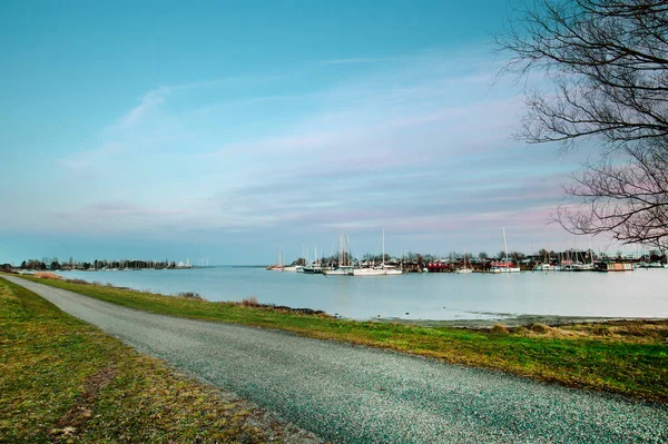 Ishoj Harbor Dánsko Pozdě Odpoledne — Stock fotografie