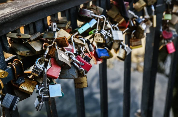 Fechaduras Amor Nyhavn Dinamarca — Fotografia de Stock