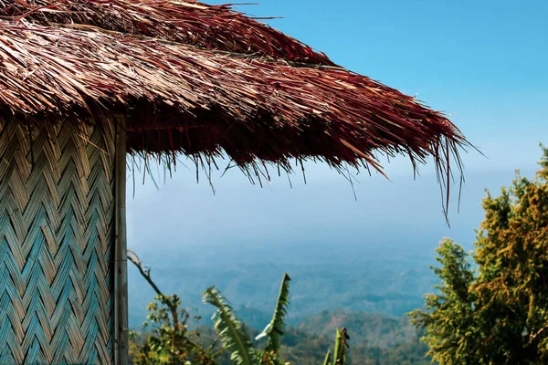 Traditional Grass Thrashed House Hill Tracts Bandarban Bangladesh — Stock Photo, Image