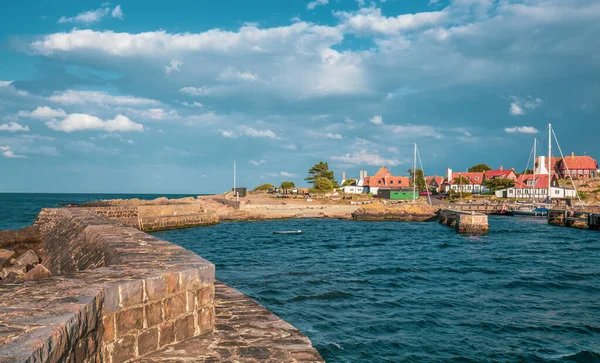 Gudhjem Hafen Bornholm Dänemark — Stockfoto