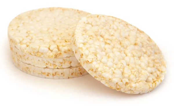 Croccante Pop Biscotti Mais Sfondo Bianco — Foto Stock