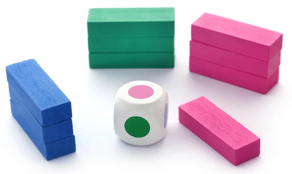 子供ゲームとしてカラフルな木製のブロック — ストック写真