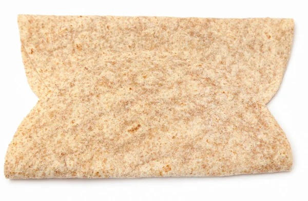 Tortilla Brood Geïsoleerd Witte Achtergrond — Stockfoto
