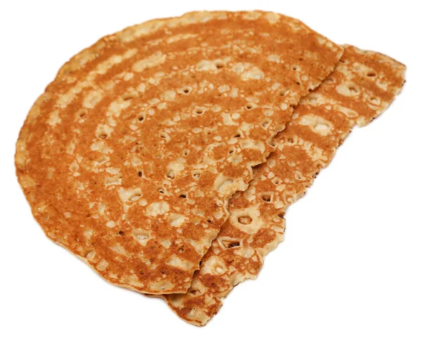 Pannkaka Isolerade Över Vit Bakgrund — Stockfoto