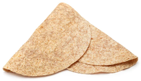 Pan Tortilla Aislado Sobre Fondo Blanco —  Fotos de Stock