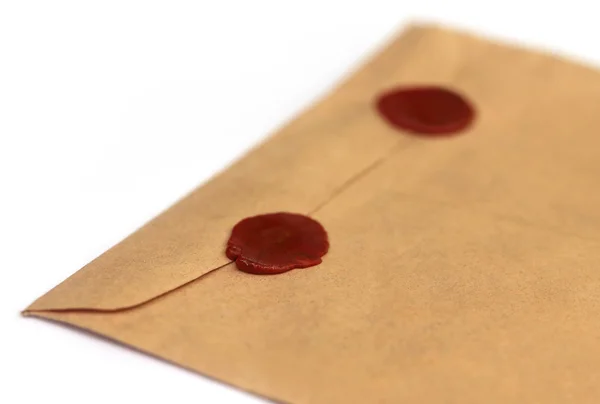 Wax seal on an envelope — Stock Photo, Image