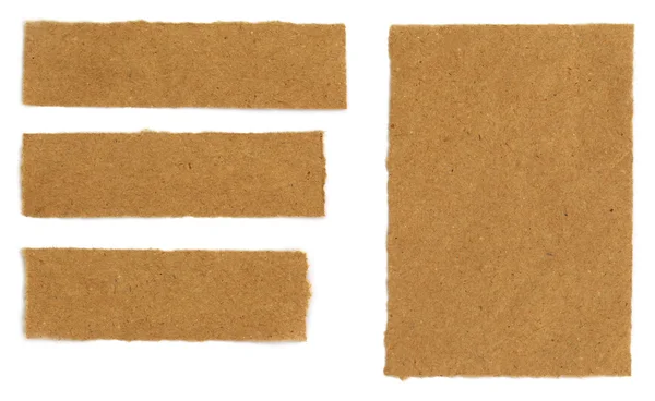 Brown papers over white background — Stock Photo, Image