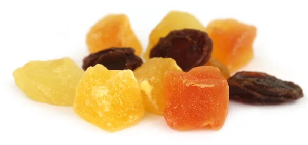 Dried fruits apricot, papaya and raisin — Stock Photo, Image