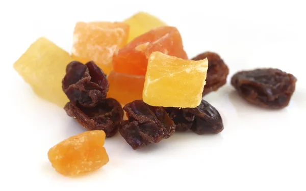 Dried fruits apricot, papaya and raisin — Stock Photo, Image