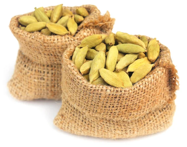 Cardamom seed in sack — Stock Photo, Image