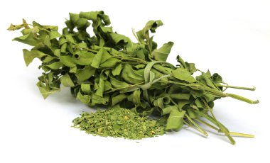 Kurutulmuş moringa bırakır