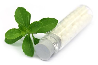 Homeopathic globules with stevia clipart