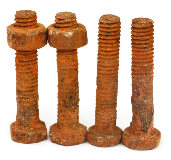 Rusty bots with nuts — Stock Photo, Image