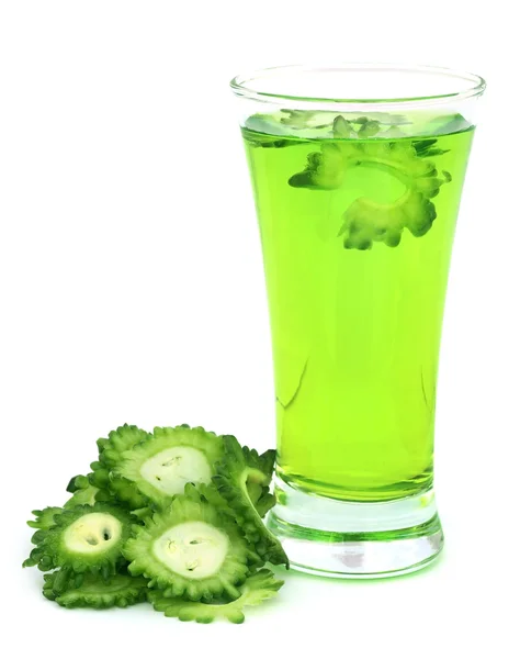 Succo di erbe di momodica verde — Foto Stock