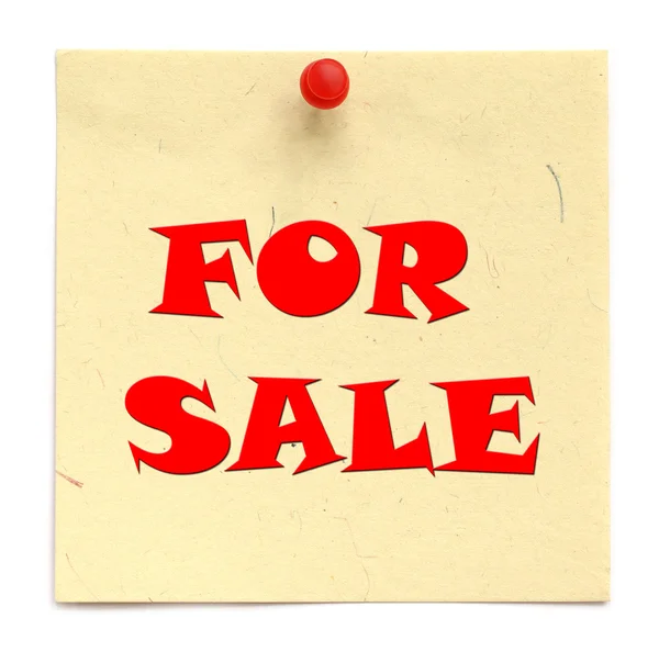 Notice written FOR SALE — Stock Photo, Image