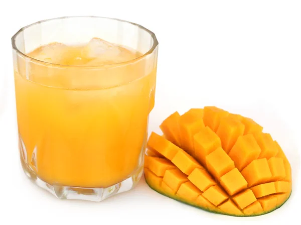 Mango sap met fruit — Stockfoto