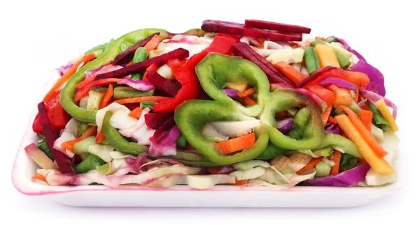 Sliced vegetables on white — Stock Photo, Image