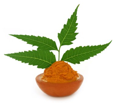 Zerdeçal Yapıştır neem yaprağı ile