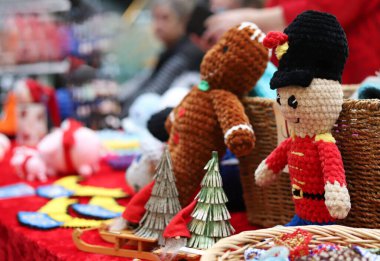 Danimarka 'da tüm ürünlerin el yapımı olduğu yerel Noel Pazarı