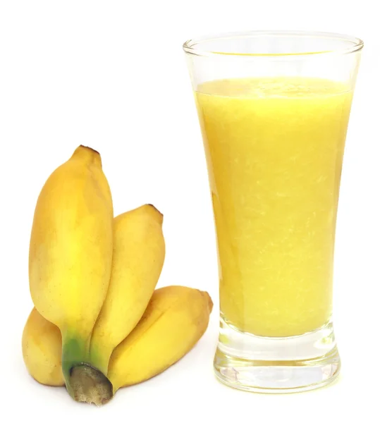 Jugo de plátano con frutas frescas — Foto de Stock