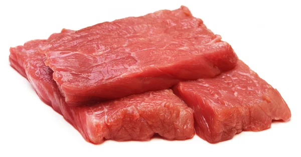 Raw beef over white — Stock Photo, Image