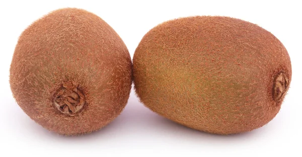 Twee Kiwi vruchten op witte achtergrond — Stockfoto