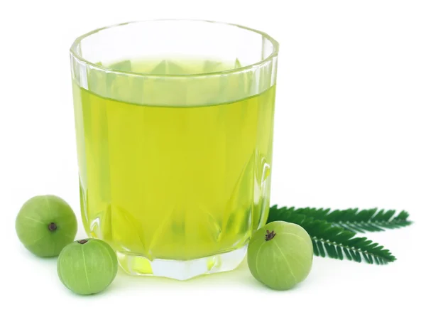 Succo di amla alle erbe con frutta fresca — Foto Stock