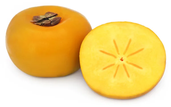 Fresh persimmon over white — Stock Photo, Image