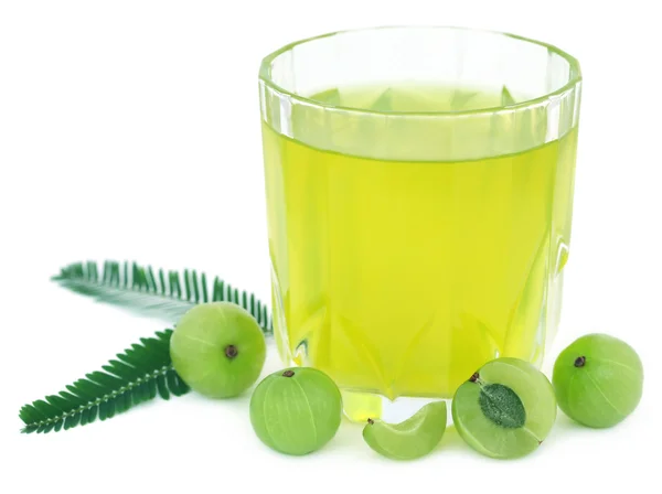 Succo di amla alle erbe con frutta fresca — Foto Stock