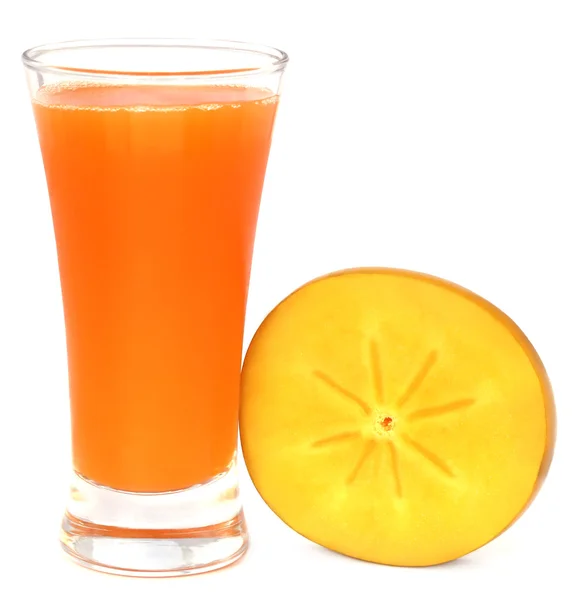 Persimmon juice with fresh fruits — Stock Photo, Image