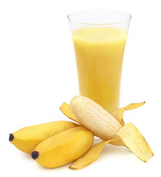 Succo di banana con frutta fresca — Foto Stock