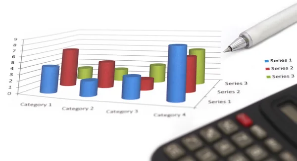 Sales bar chart — Stock Photo, Image