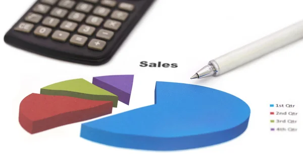 Close up of Sales chart — Stock Photo, Image