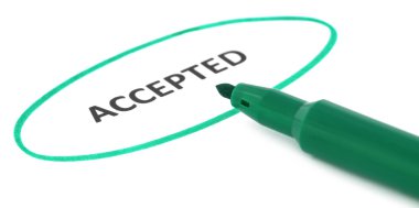 Bir beyaz kağıt yazılı kabul