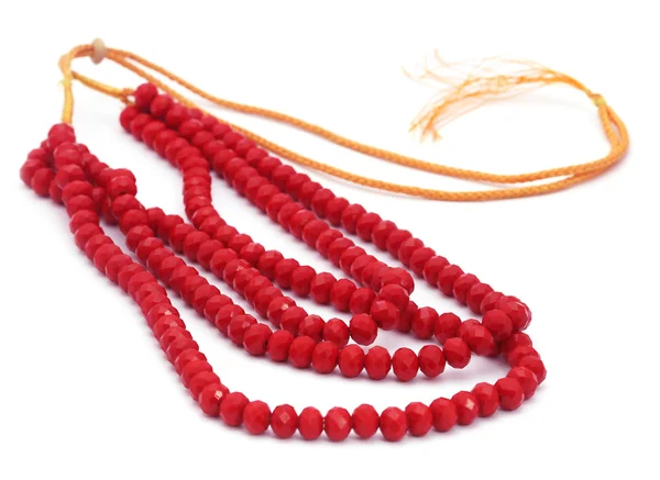 Collana di perle rosse — Foto Stock